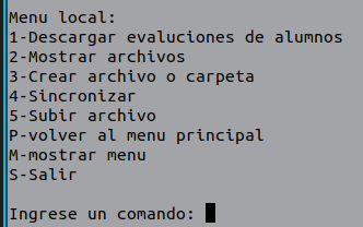 Local menu
